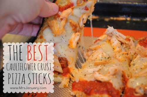Cauliflower Crust Pizza Sticks