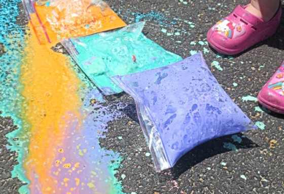 Exploding Sidewalk Chalk