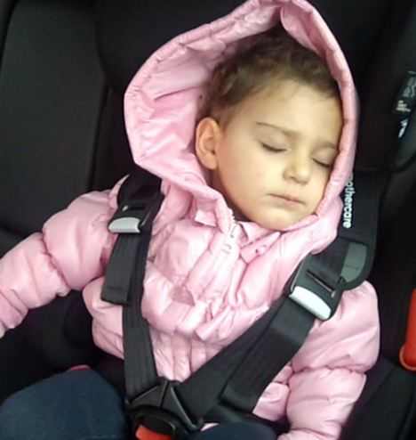 Parents drive 1322 miles a year getting their newborns to sleep so Mothercare has recruited 17month old Zara Kazim to give its car seat range an Average Baby Sleep rating - the amount of time it takes for a baby tp nod off whilst being driven