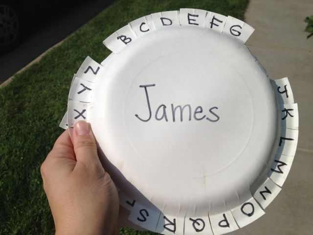 paper plate letters