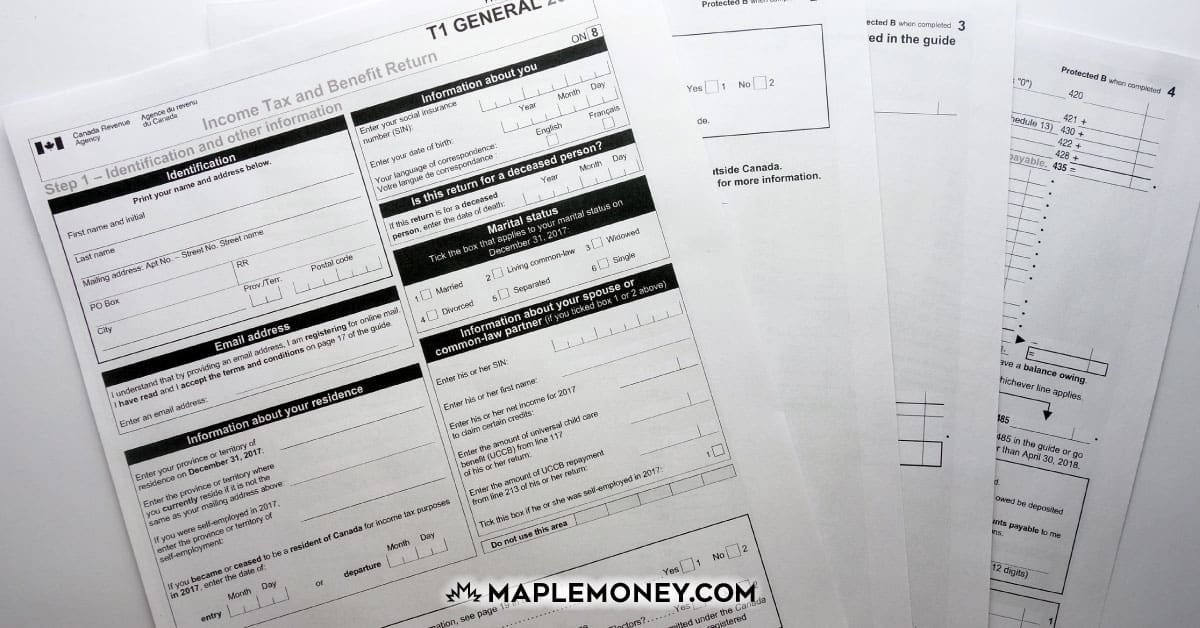 t1 tax form sample